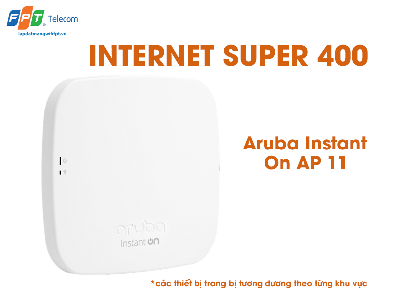 hình ảnh Aruba instant on ap 11 được trang bị ở gói cước internet super 400 dành cho doanh nghiệp của FPT