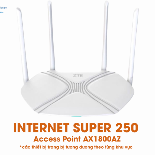 thiết bị wifi 6 ap ax1800az ở gói cước internet super 250 của fpt
