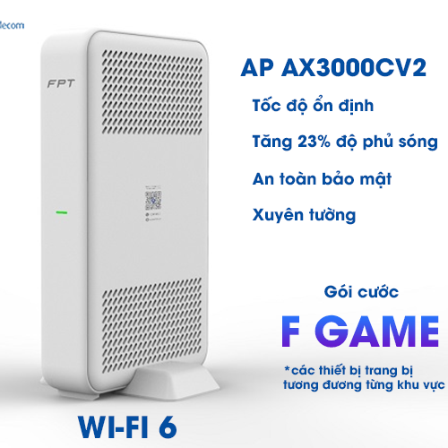 thiết bị wifi 6 Ax3000cv2 ở gói cước internet fgame