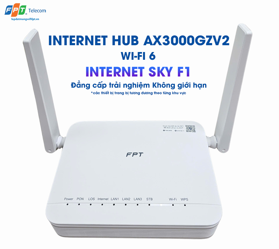 thiết bị wifi 6 ax3000gzv2 trong gói cước internet sky f1 của fpt