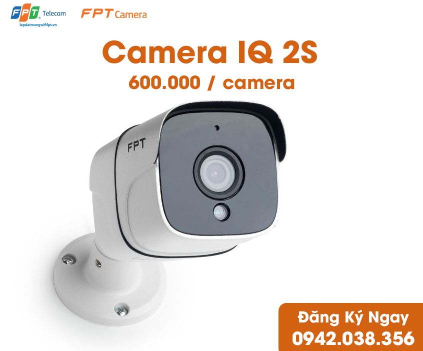 camera an ninh thông minh IQ 2s ngoài trời của FPT, kháng nước