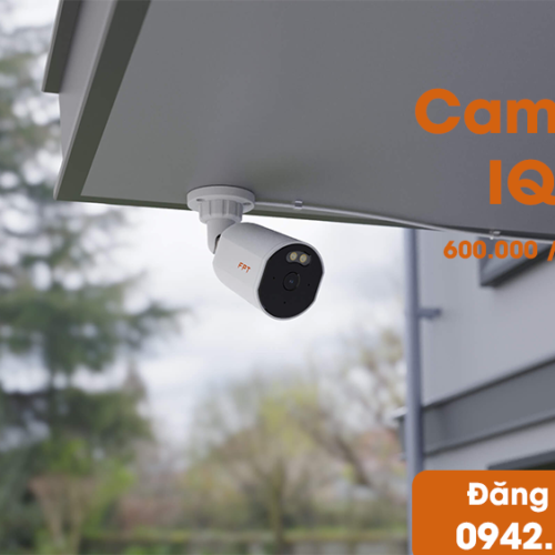 hình ảnh demo ngoài trời trên mái hiên của fpt camera iq 4s