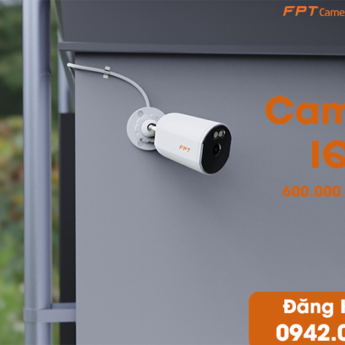 hình ảnh demo ngoài trời trên tường của fpt camera iq 4s