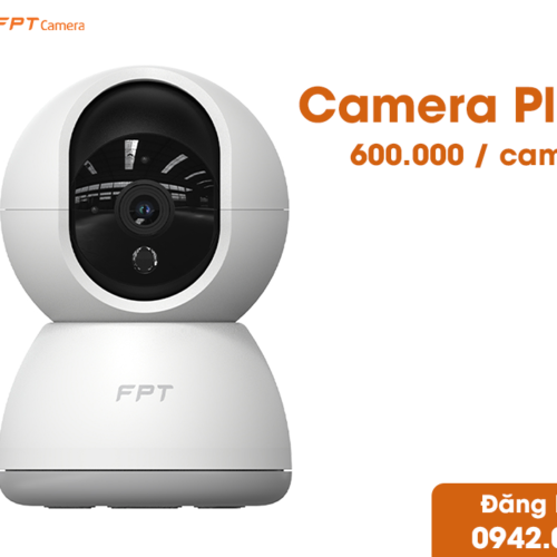 mặt trước của camera fpt IQ Play 3 thiết kế hiện đại, nhỏ gọn, xoay ngang và dọc