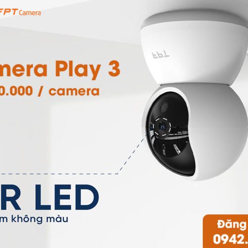 hình ảnh camera an ninh iq play 3 của FPT được trang bị IR LED 10m không màu