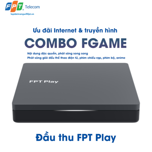 mặt trước đầu thu truyền hình thông minh fpt play ở gói cước combo fgame