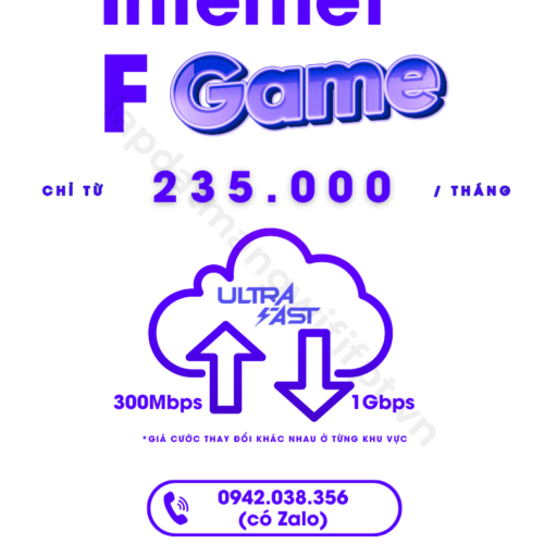 là gói dịch vụ internet fgame của fpt giá chỉ từ 235k / tháng