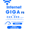 gói cước internet giga f3 giá chỉ từ 265k / tháng, áp dụng ở một số khu vực