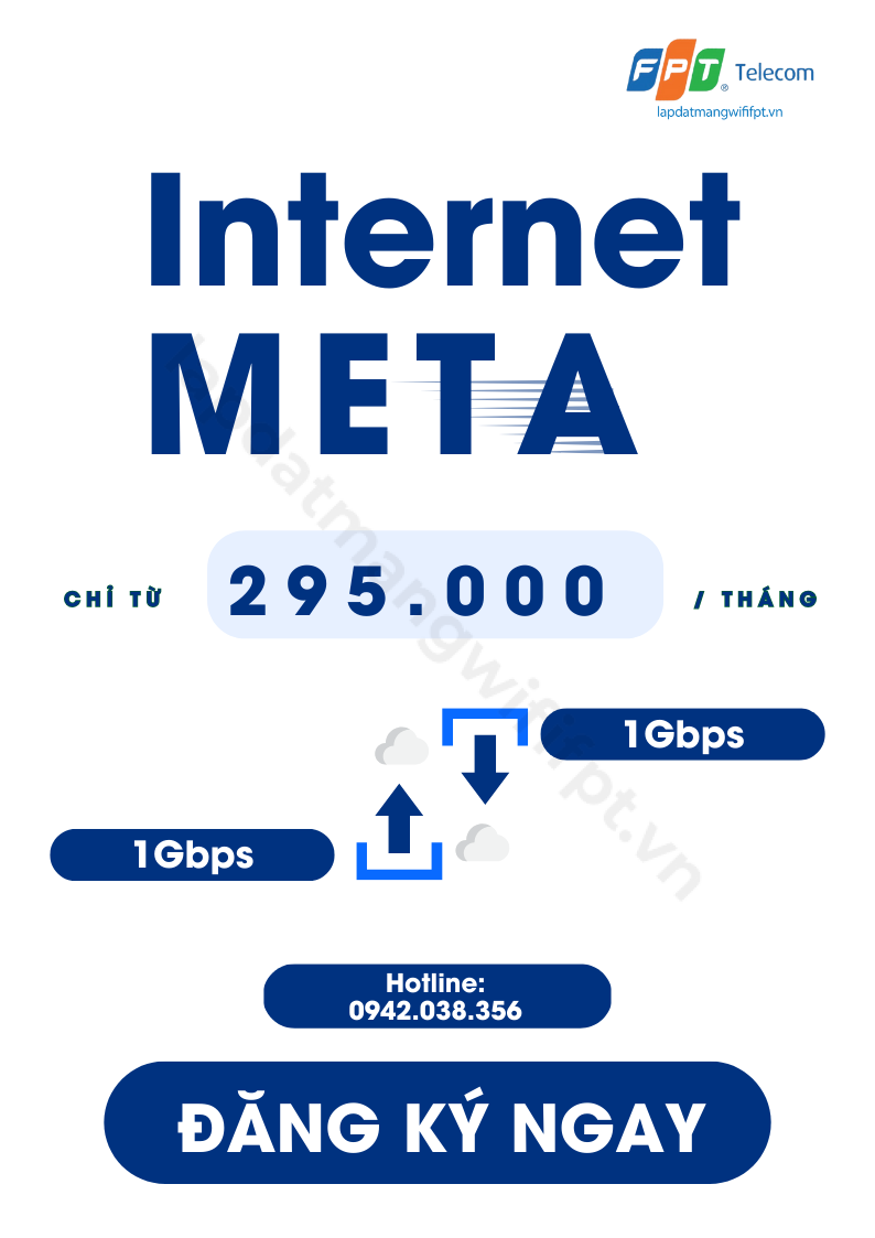 gói cước internet meta của fpt giá chỉ từ 295k / tháng