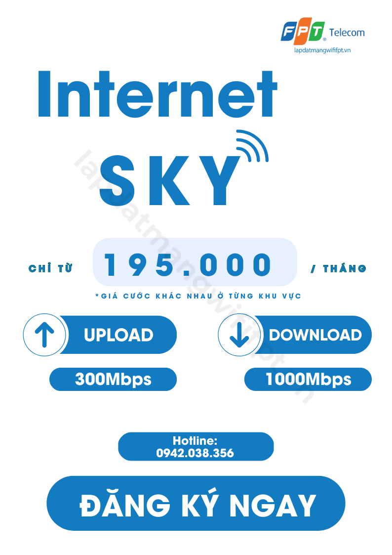 gói cước internet sky của fpt giá chỉ từ 195k / tháng (* giá thay đổi ở từng khu vực)