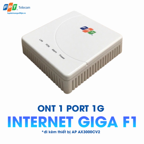 thiết bị ont 1port 1g ở gói cước internet giga f1 của fpt