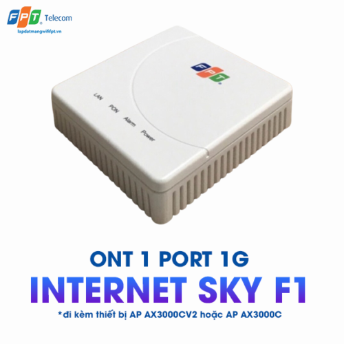 thiết bị ont 1 port 1 g trong gói cước internet sky f1 của fpt