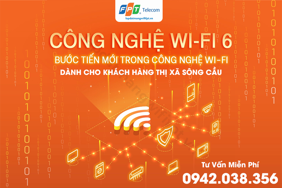 trang bị công nghệ và thiết bị wifi 6 ở sông cầu